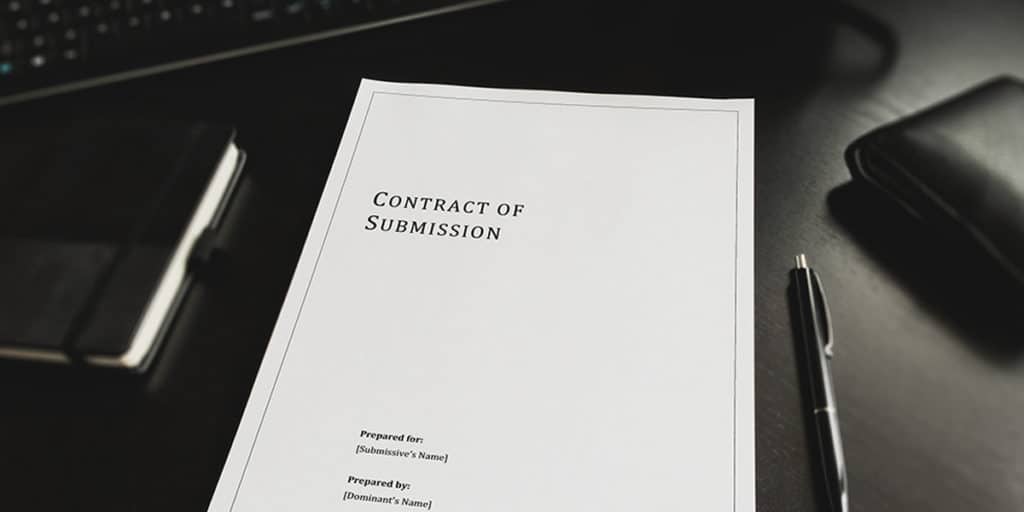 Dom/sub contract on table