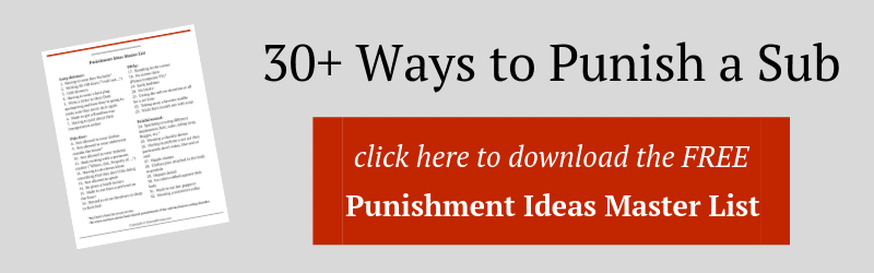 Download the free list of submissive punishments