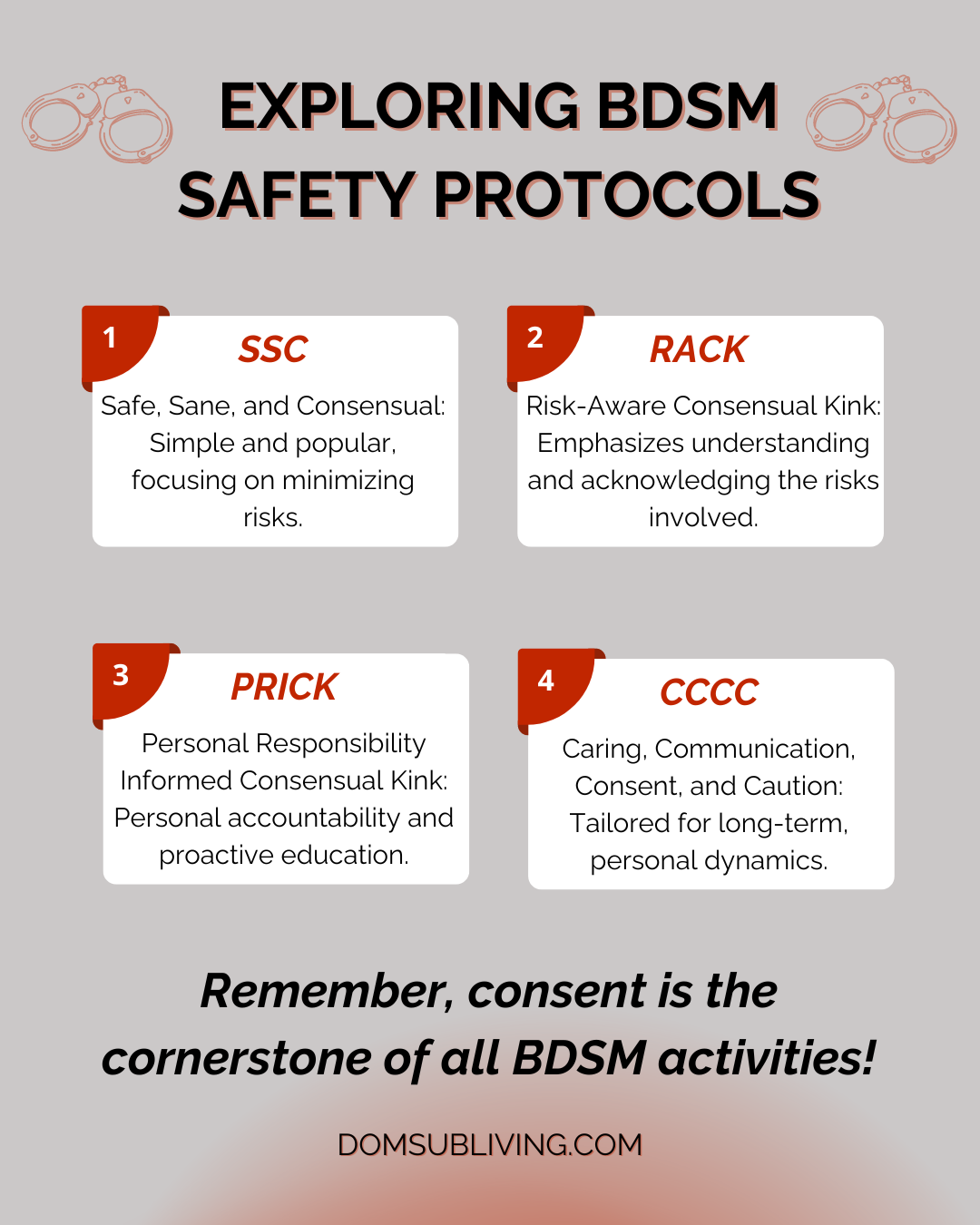 SSC vs. RACK vs. PRICK Which BDSM Safety Protocol Fits You?
